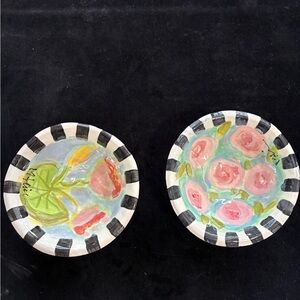 2 Handmade Ice cream Bowls 6.5”x3”Original Design Ceramic Pottery
